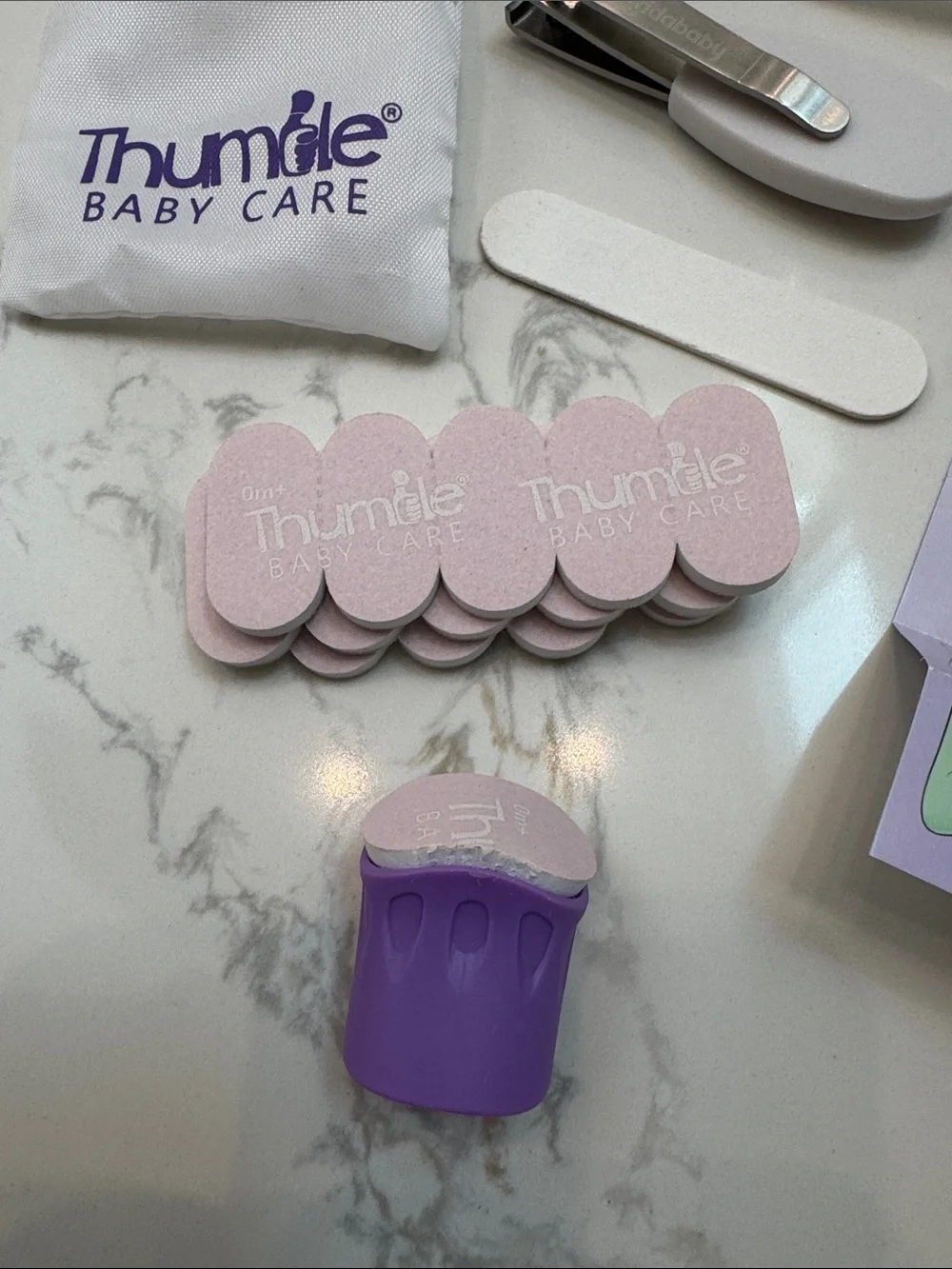 Baby Care Nail Kit - Pink & Purple Fridababy Thumble Baby Nails